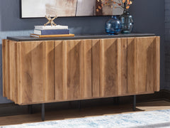 Quintavious Brown/Charcoal Accent Cabinet - Ornate Home
