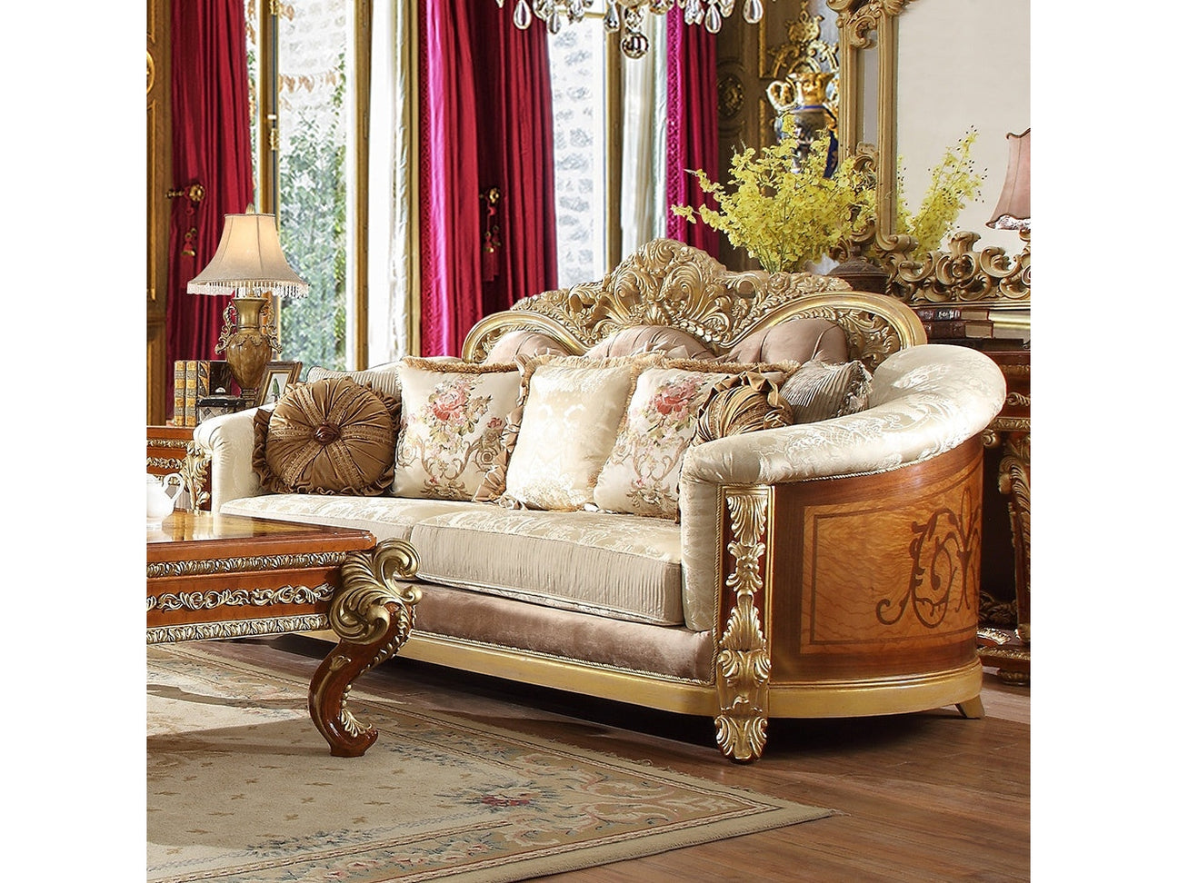 Quintina Cedar Red Sofa  / HD-821 - Ornate Home