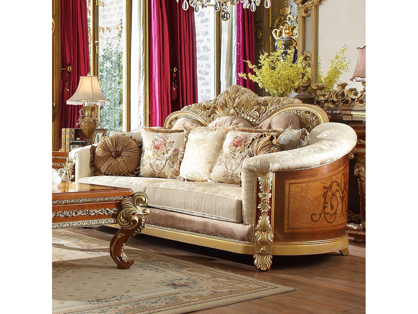 Quintina Cedar Red Sofa  / HD-821 - Ornate Home