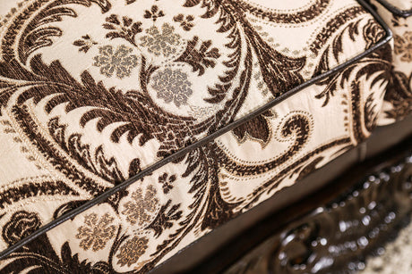 Quirino Light Brown/Dark Brown Sofa & Loveseat - Ornate Home