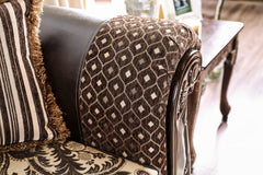 Quirino Light Brown/Dark Brown Sofa & Loveseat - Ornate Home
