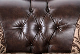 Quirino Light Brown/Dark Brown Sofa & Loveseat - Ornate Home