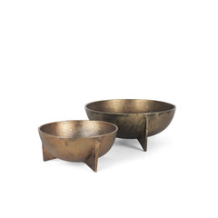 Quita Gold Large Metal Decorative Bowls (Set of 2) - Ornate Home