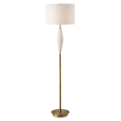 Quite The Buzz Brass/White Floor Lamp - Ornate Home