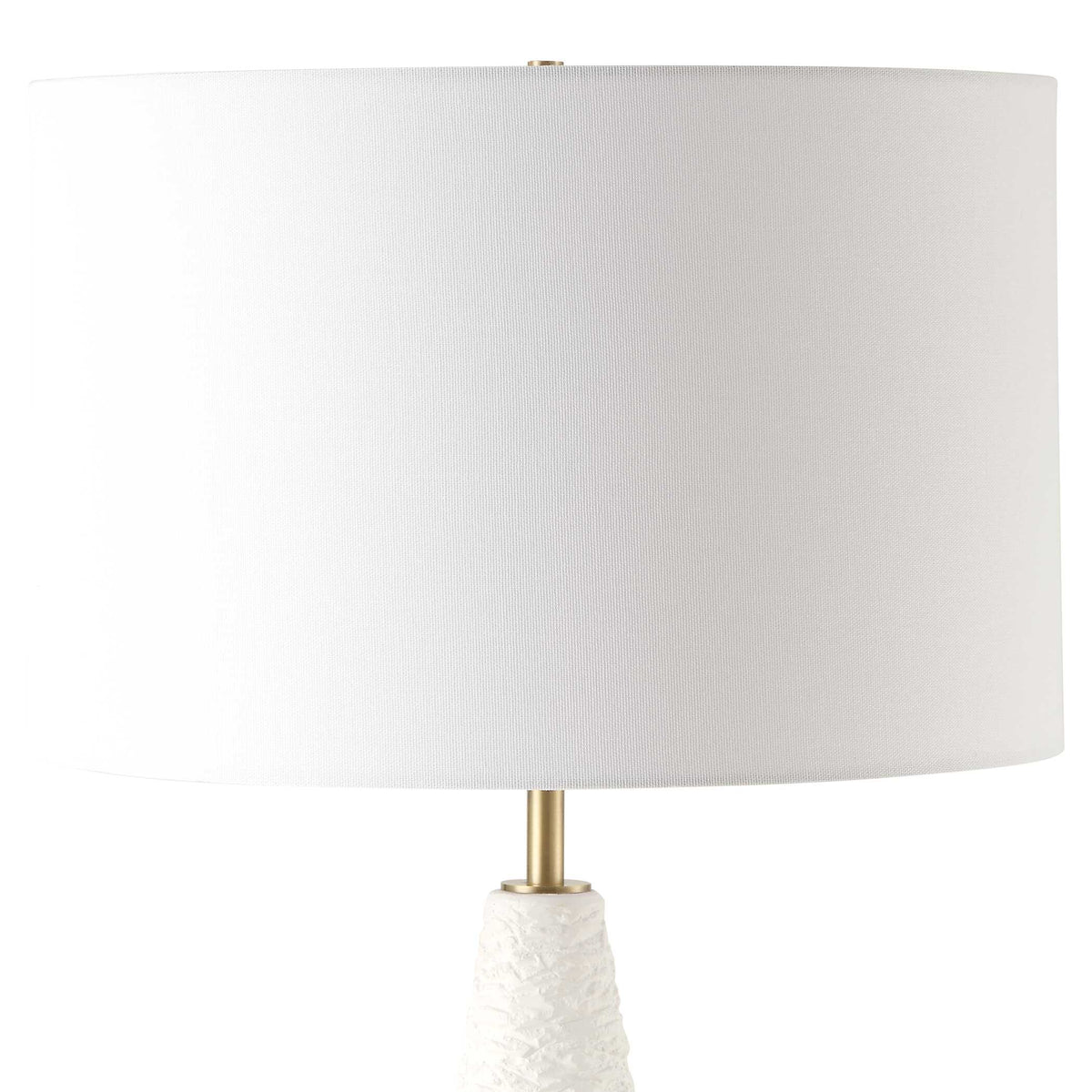 Quite The Buzz Brass/White Floor Lamp - Ornate Home