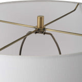 Quite The Buzz Brass/White Floor Lamp - Ornate Home