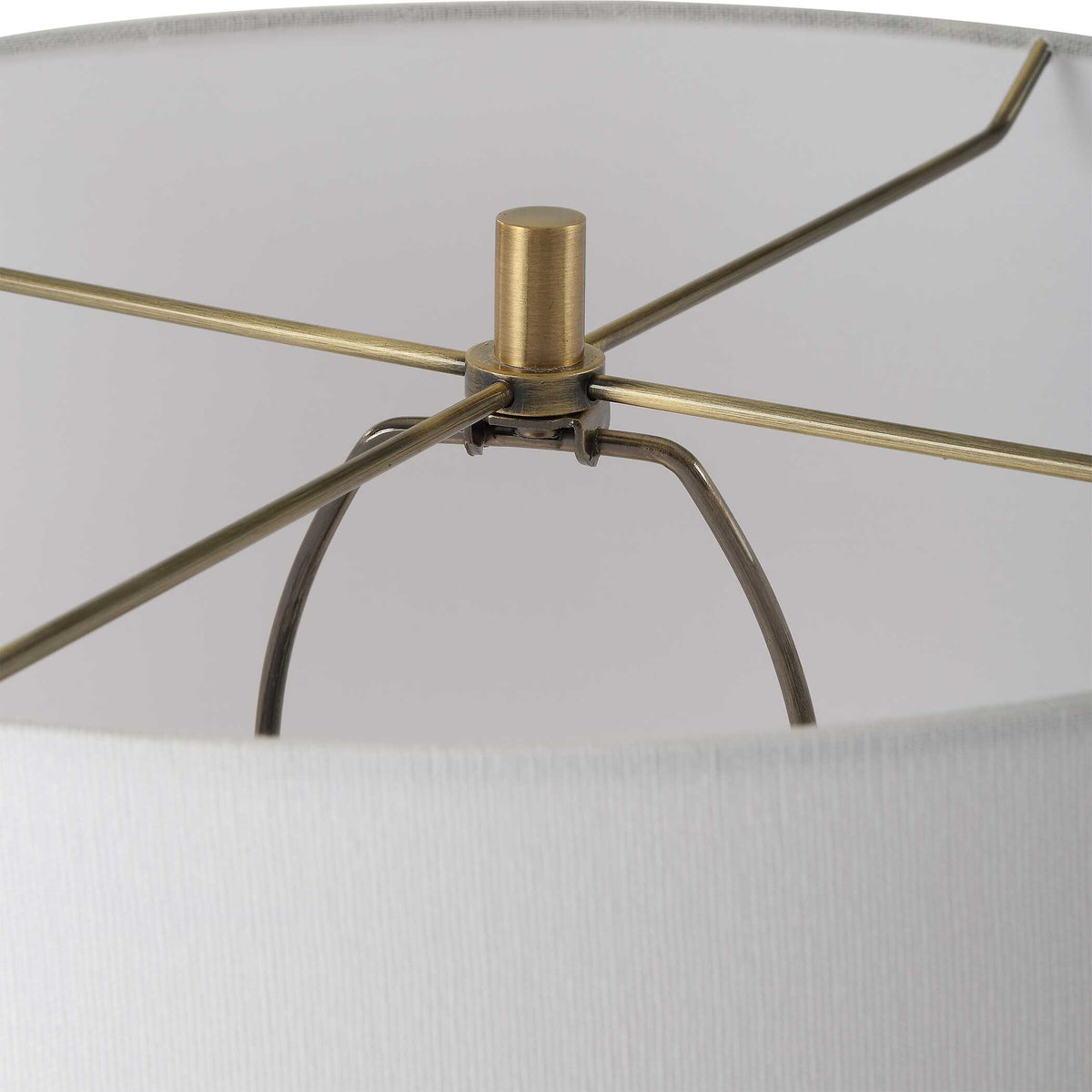 Quite The Buzz Brass/White Floor Lamp - Ornate Home