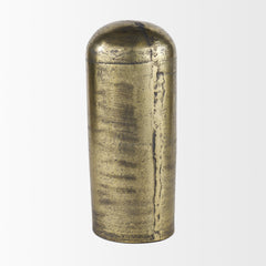 Quonset Brass Extra Tall Aluminum Metal Pillar Object - Ornate Home