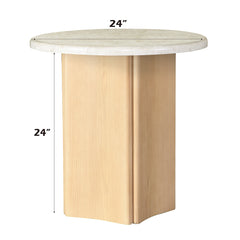 Qwin End Table W/Marble Top - Ornate Home