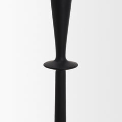 Qwin Matte Black Cast Aluminum Tall Candle Holder