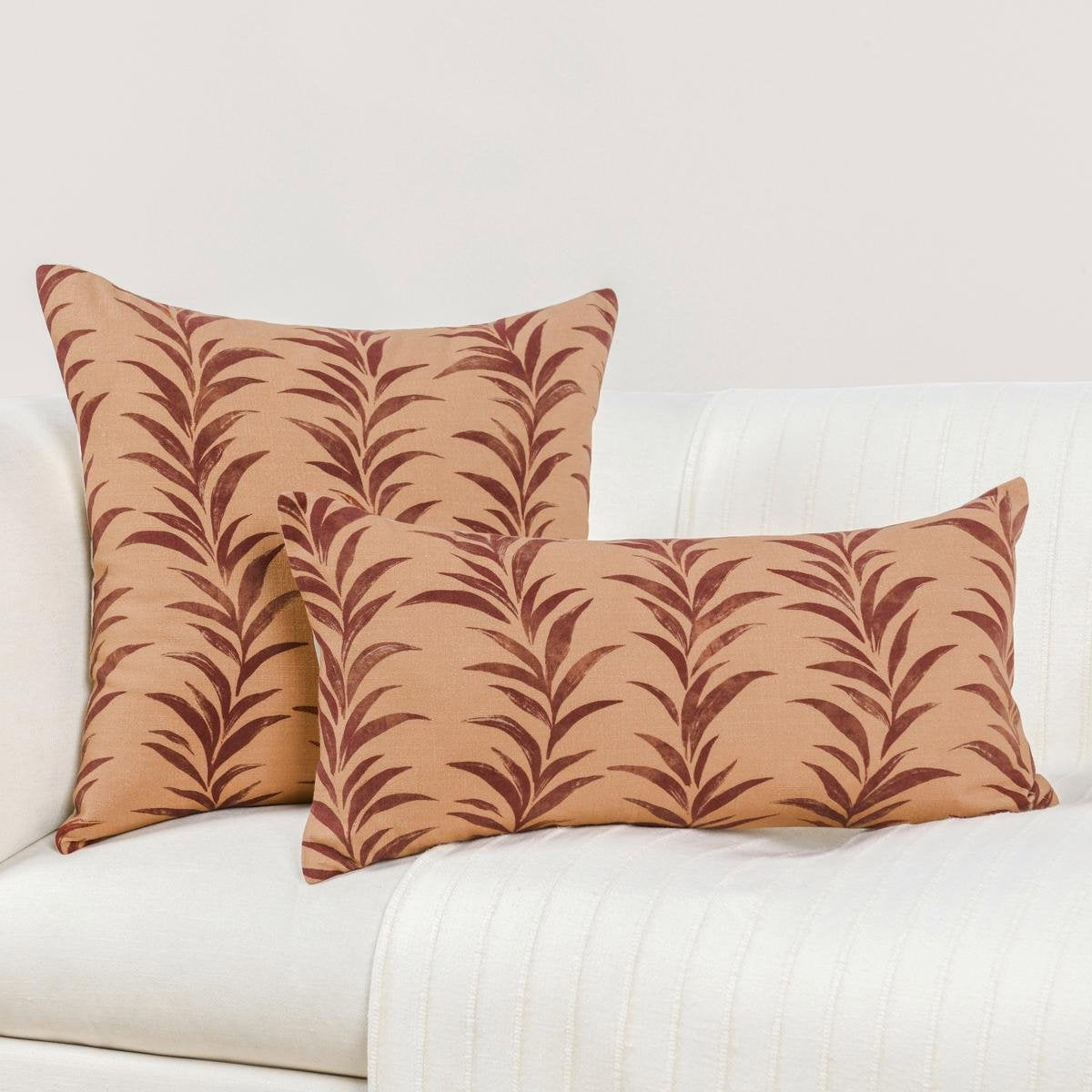 RO Alula Sienna/Burgundy Multiple Sizes Throw Pillow (Set of 2) - Ornate Home