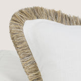 RO Cara Ivory/Natural Multiple Sizes Throw Pillow - Ornate Home