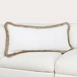 RO Cara Ivory/Natural Multiple Sizes Throw Pillow - Ornate Home