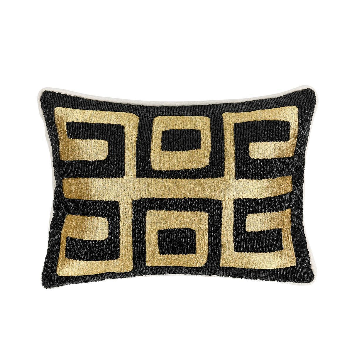 RO Dala Black/Gold 12x16 Throw Pillow (Set of 2) - Ornate Home
