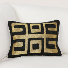 RO Dala Black/Gold 12x16 Throw Pillow (Set of 2) - Ornate Home