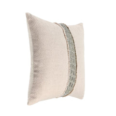 RO Lira Natural/Silver Multiple Sizes Throw Pillow - Ornate Home