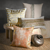 RO Lira Natural/Silver Multiple Sizes Throw Pillow - Ornate Home