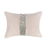 RO Lira Natural/Silver Multiple Sizes Throw Pillow - Ornate Home