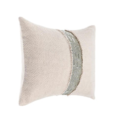 RO Lira Natural/Silver Multiple Sizes Throw Pillow - Ornate Home