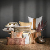 RO Meru Hide Tan Multi 20x20 Throw Pillow (Set of 2) - Ornate Home