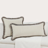 RO Nola Natural/Black Multiple Sizes Throw Pillow - Ornate Home