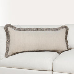 RO Nola Natural/Black Multiple Sizes Throw Pillow - Ornate Home