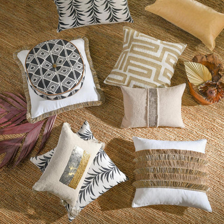 RO Nubia Black/White Multiple Sizes Cushion - Ornate Home