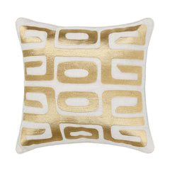 RO Zelo Natural/Gold 22x22 Throw Pillow (Set of 2) - Ornate Home