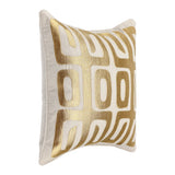 RO Zelo Natural/Gold 22x22 Throw Pillow (Set of 2) - Ornate Home