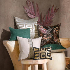 RO Zelo Natural/Gold 22x22 Throw Pillow (Set of 2) - Ornate Home