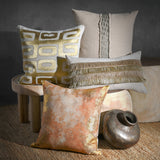 RO Zelo Natural/Gold 22x22 Throw Pillow (Set of 2) - Ornate Home