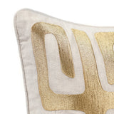 RO Zelo Natural/Gold 22x22 Throw Pillow (Set of 2) - Ornate Home