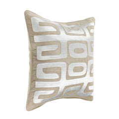 RO Zelo Tan/Silver 22x22 Throw Pillow (Set of 2) - Ornate Home