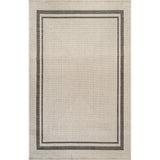 Royce Bone 6 Jute-Look Area Rug | Elegant & Washable