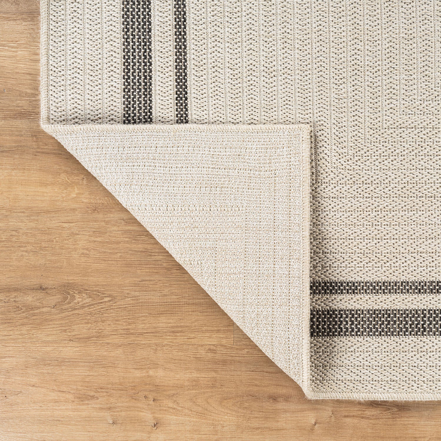 Royce Bone 6 Jute-Look Area Rug | Elegant & Washable