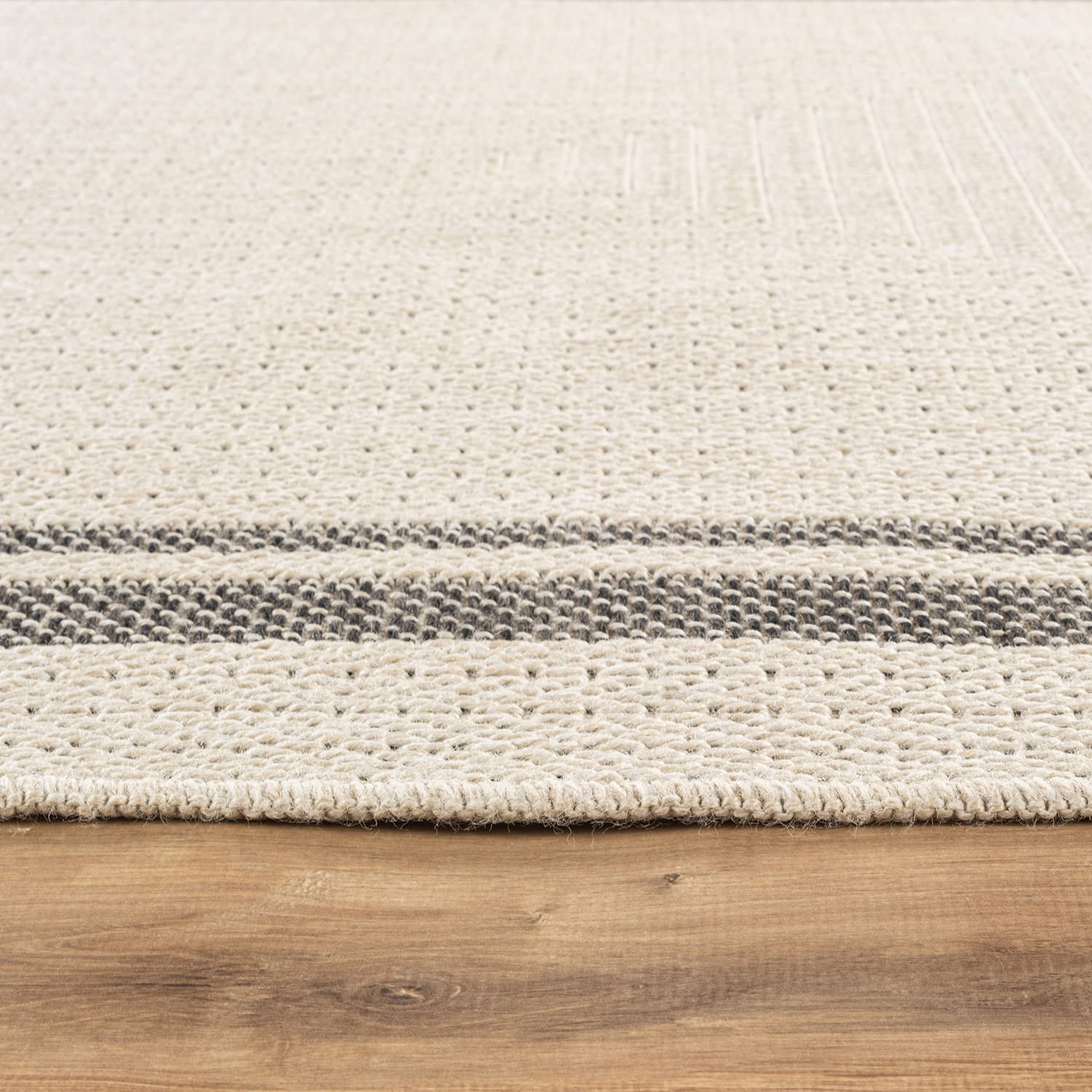 Royce Bone 6 Jute-Look Area Rug | Elegant & Washable
