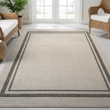 Royce Bone 6 Jute-Look Area Rug | Elegant & Washable