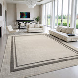 Royce Bone 6 Jute-Look Area Rug | Elegant & Washable