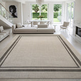 Royce Bone 6 Jute-Look Area Rug | Elegant & Washable