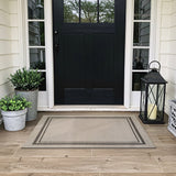 Royce Bone 6 Jute-Look Area Rug | Elegant & Washable