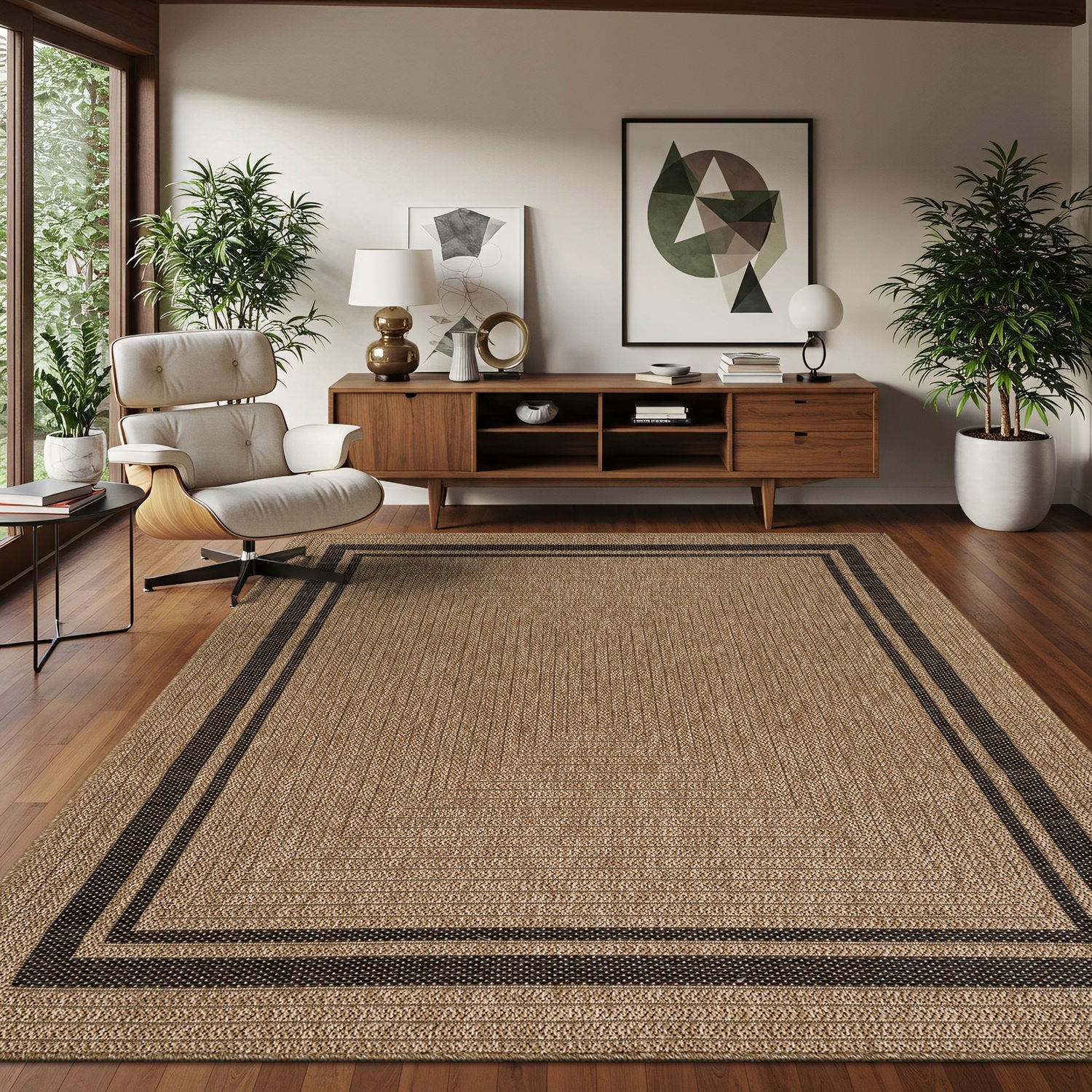 Royce Natural 6 Jute-Look Area Rug | Earthy Texture