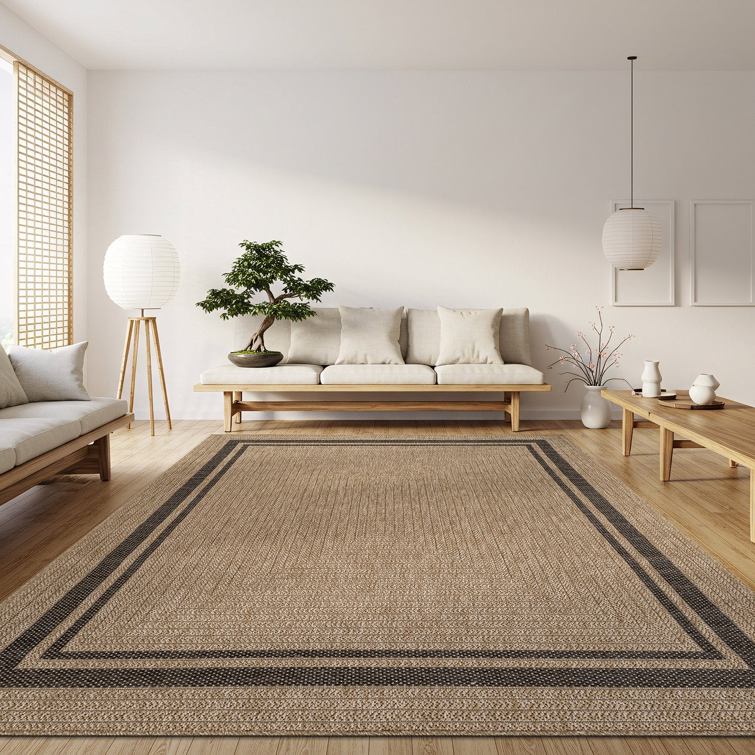 Royce Natural 6 Jute-Look Area Rug | Earthy Texture