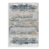 Bremen Gray/Green/White Modern 8 X 10 Rug