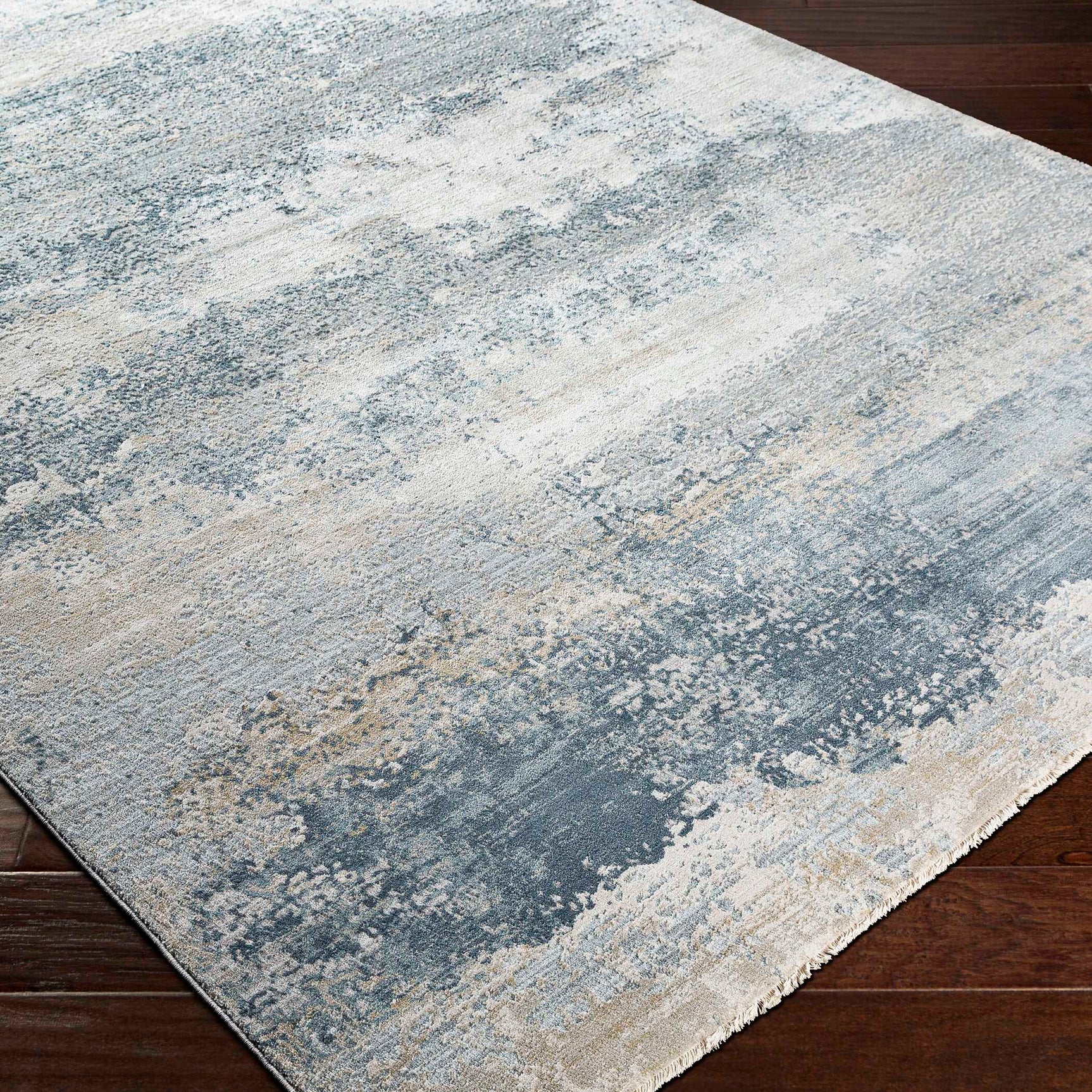 Bremen Gray/Green/White Modern 9 X 12 Rug