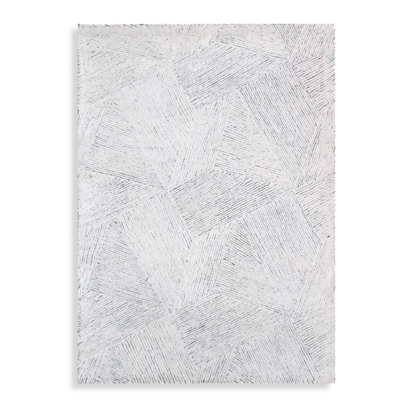 Paonia Gray/White Geometric 8 X 10 Rug