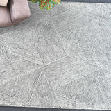 Paonia Gray/White Geometric 9 X 12 Rug