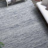 Khiara Blue/White Indoor-Outdoor 5 X 8 Rug