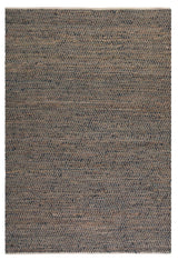 Tobais Black/Brown 8 X 10 Rescued Leather & Hemp Rug