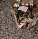 Tobais Black/Brown 8 X 10 Rescued Leather & Hemp Rug