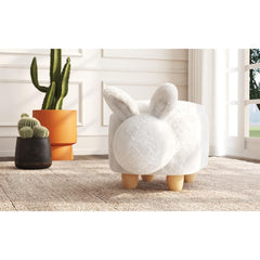 Rabbit White Storage Stool - Ornate Home